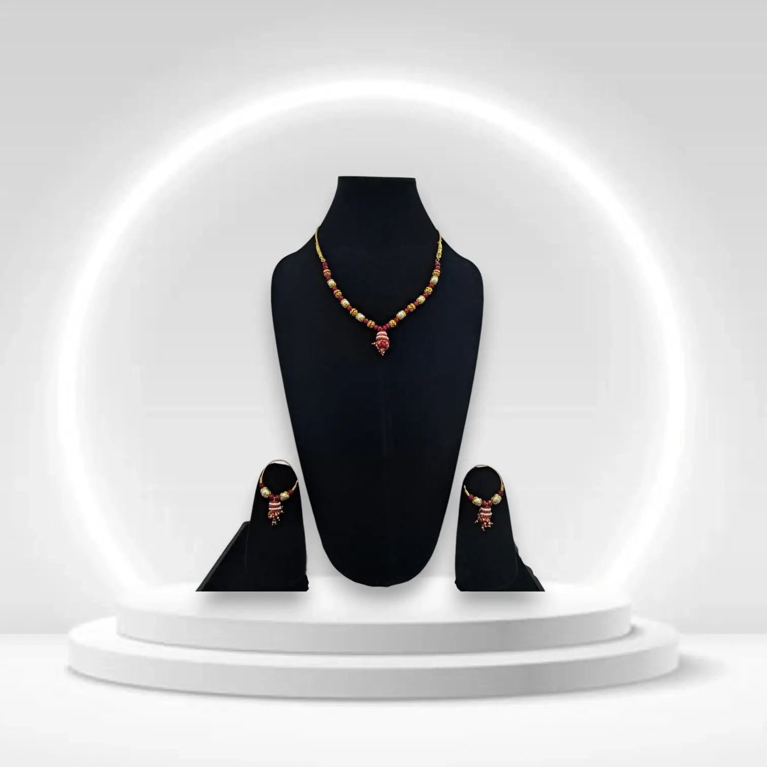 Himachali Traditional Bragar Set Necklace with Kan Baali | Handcrafted Gold-Toned Ethnic Jewelry for Women 💎✨🌸