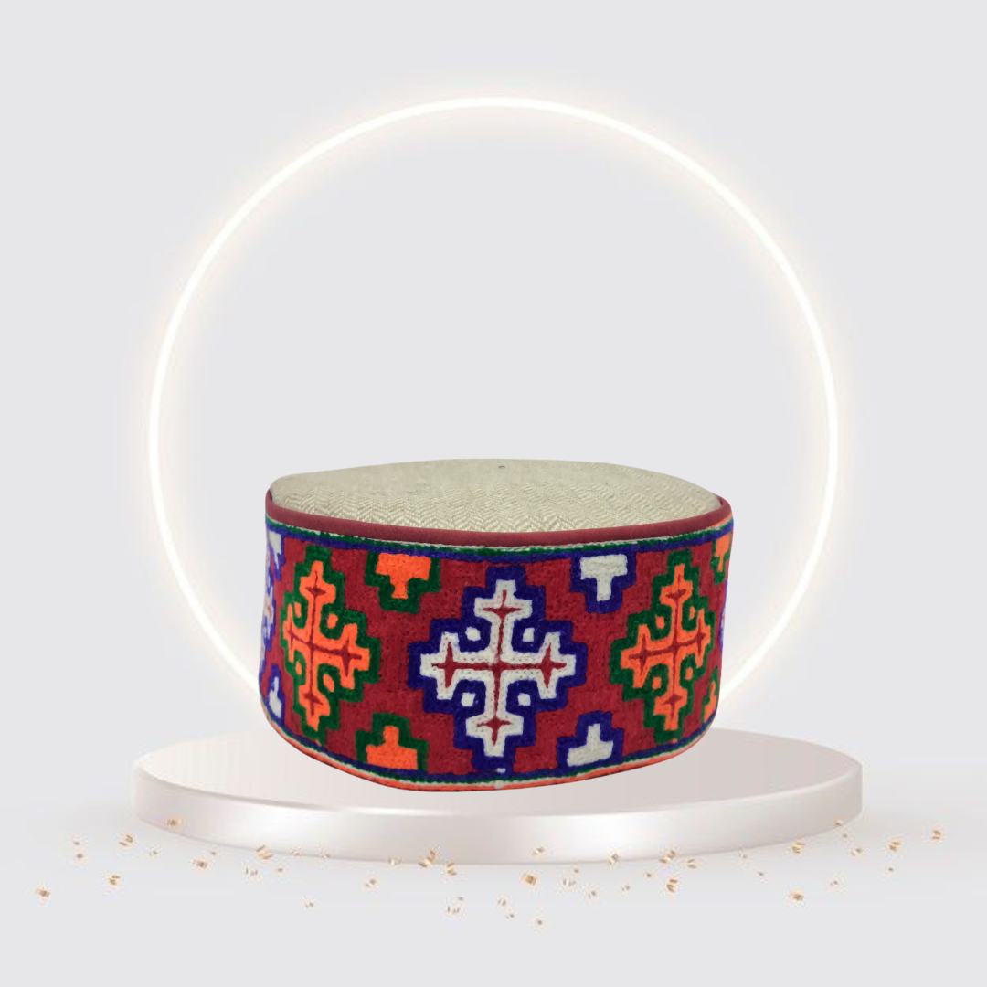 Himachali Elegant Look Cap With Kadhai border Unisex Cap