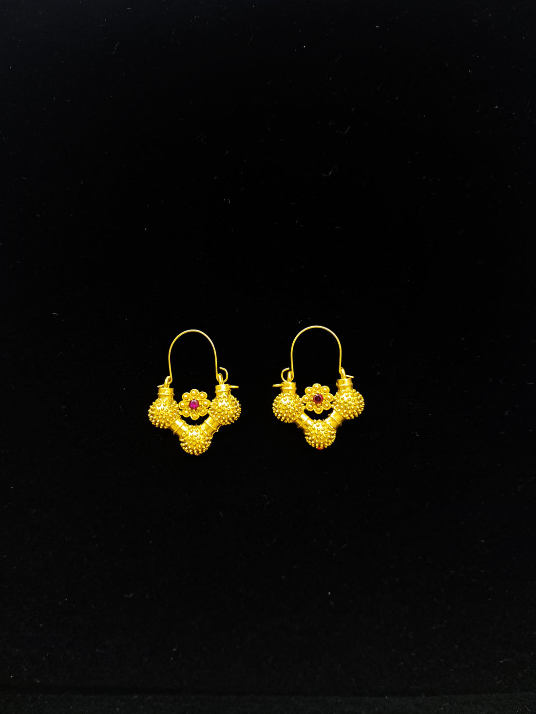 Traditional Himachali Gokhru Earrings | Gold Look Brass Earrings | Ethnic Pahari Jewellery for Weddings & Festivals