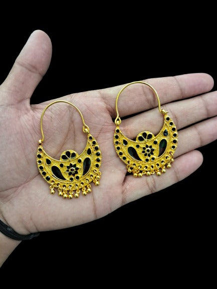 Traditional Himachali Kanbali Brass Earrings | Handmade Pahadi Heritage Jewelry