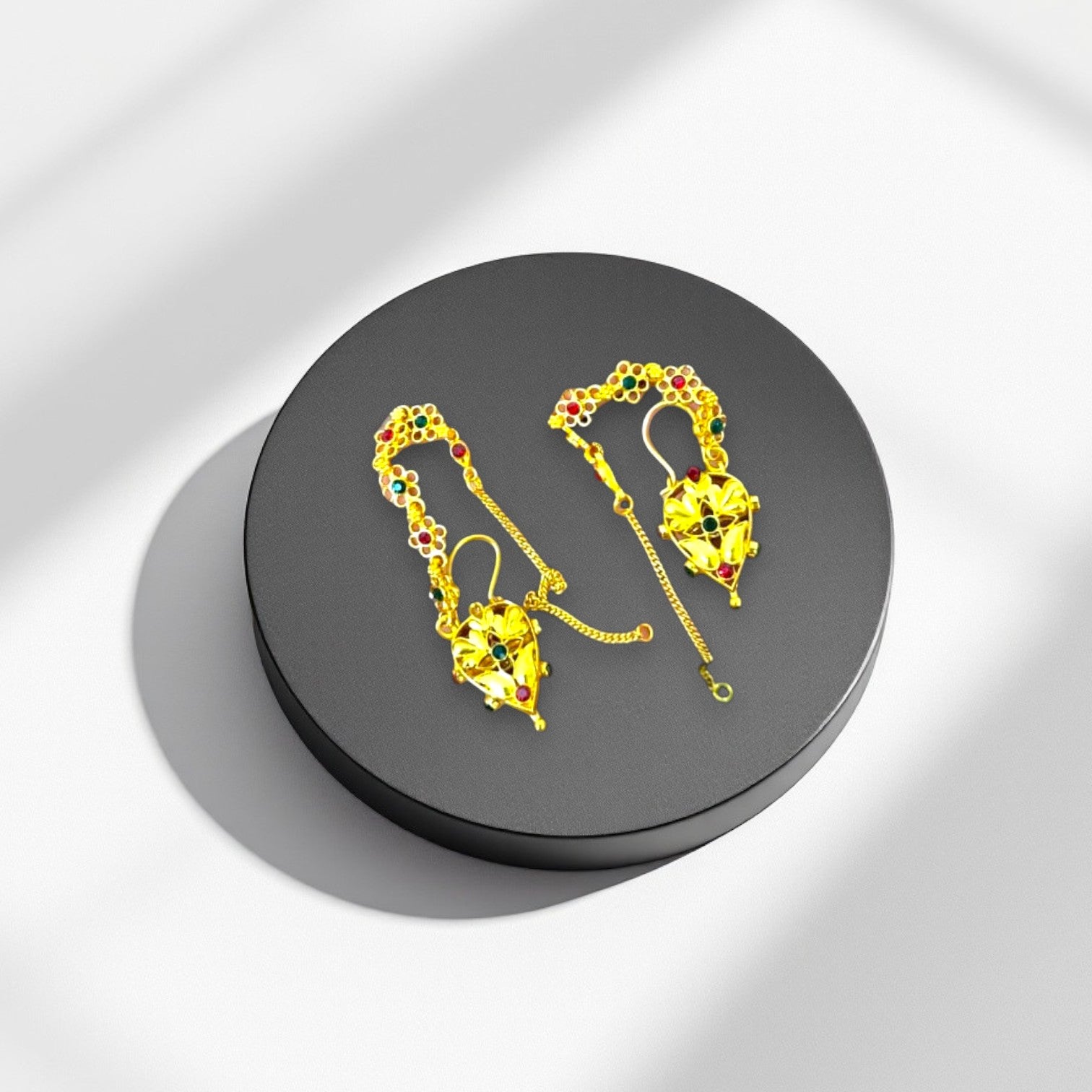 Traditional Himachali Murki Earrings in Golden Brass Small Size | Minimalist Pahadi Jewelry