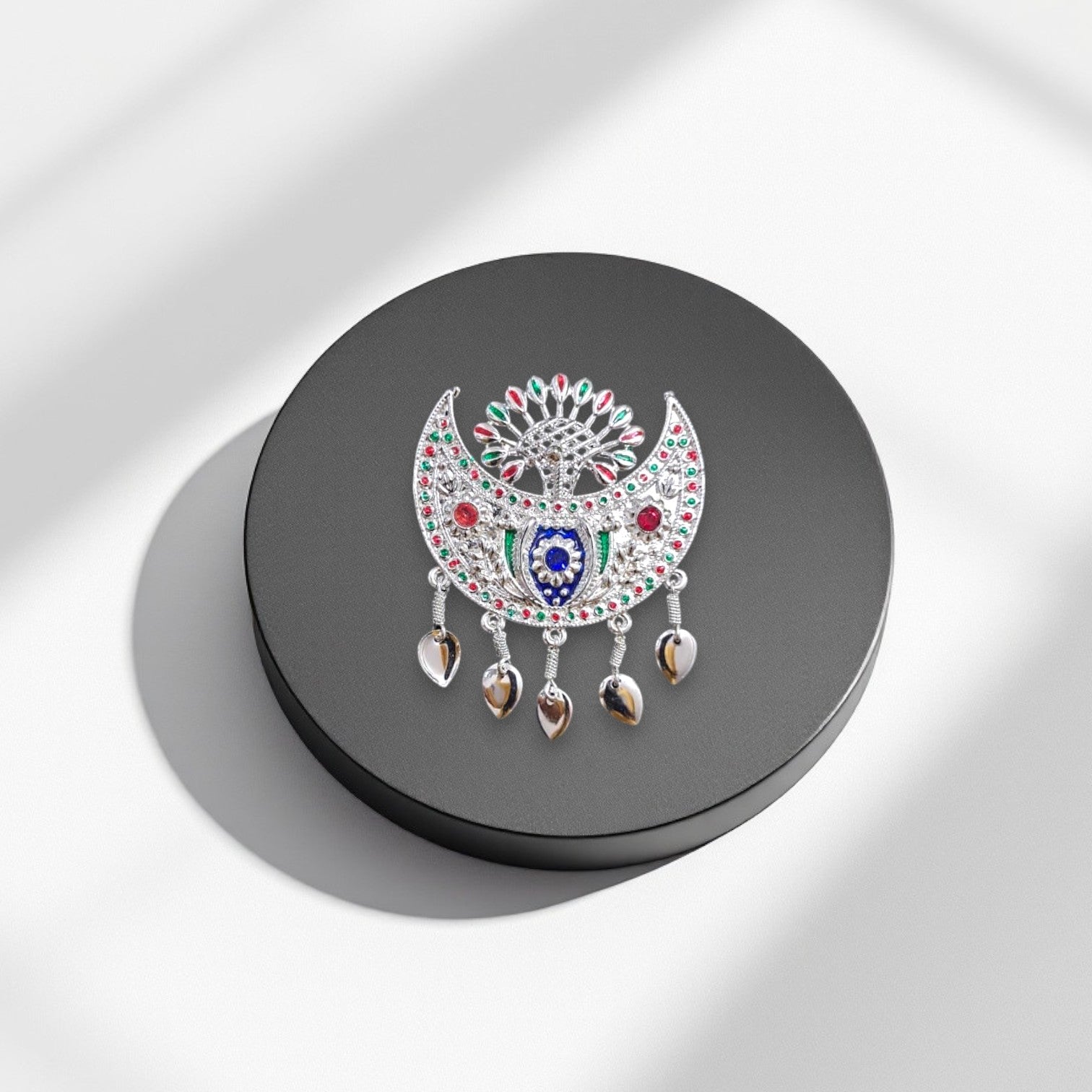 🌟 Authentic Himachali & Uttarakhandi Cap Kalgi Chand Brooch – Silver Pahadi Topi Accessory 🏔️👑 Traditional Kalgi for Kullu, Garhwali & Kumaoni Topi