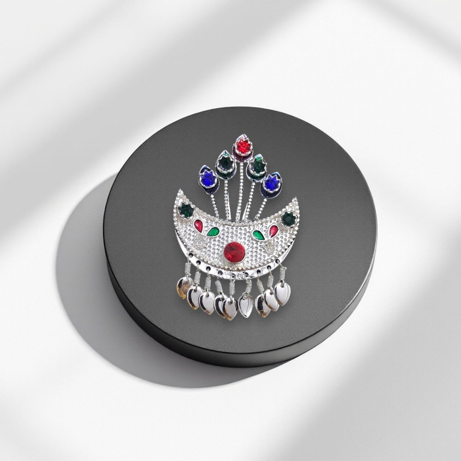 🌟 Authentic Himachali & Uttarakhandi Cap Kalgi Chand Brooch – Silver Pahadi Topi Accessory 🏔️👑 Traditional Kalgi for Kullu, Garhwali & Kumaoni Topi