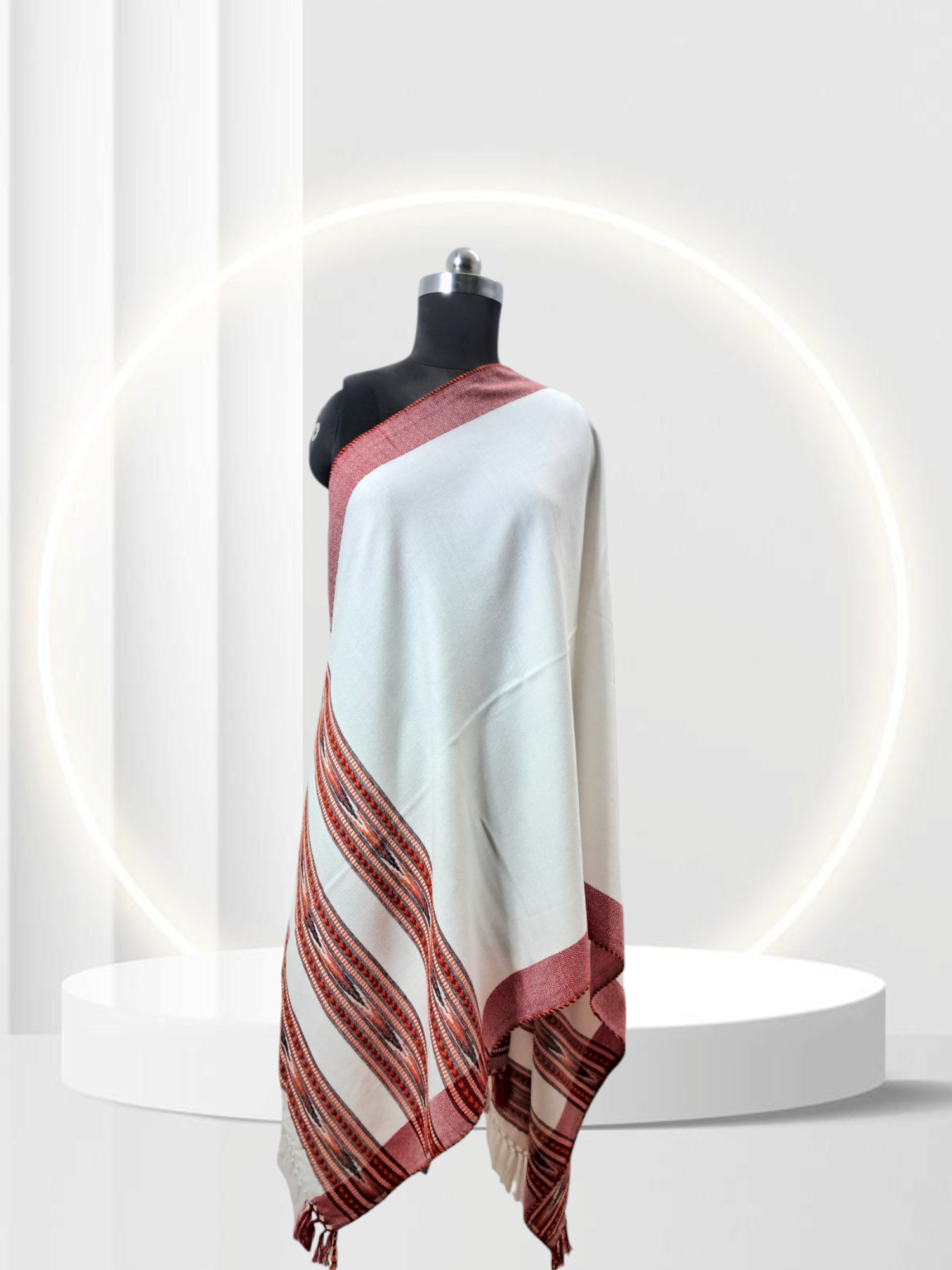 Himalayan Threads Kullu Patti III Handwoven Pure Wool Shawl | 100% Wool | 40x80 Inches