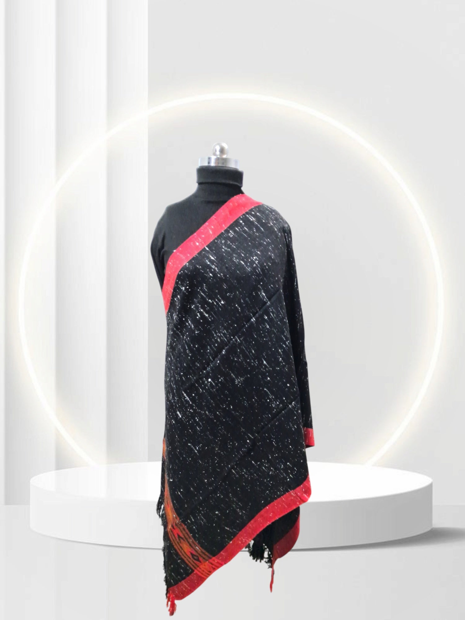 Himalyan Threads Pure Woolen Angora Kullu Stole - Handwoven Soft Wool Stole for Women, Luxury Woolen Accessories