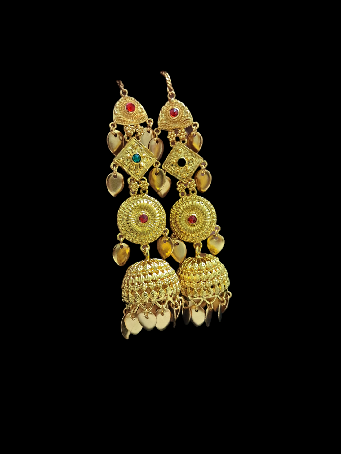 Authentic Kinnauri Jhumka Brass Earrings | Handmade Himachali Traditional Jewelry