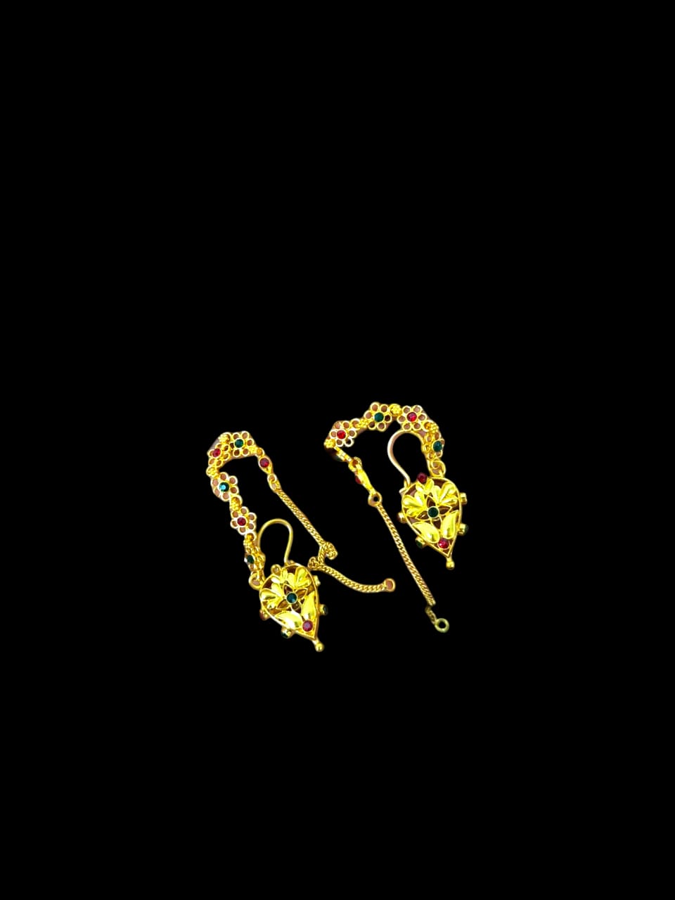 Traditional Himachali Murki Earrings in Golden Brass Small Size | Minimalist Pahadi Jewelry