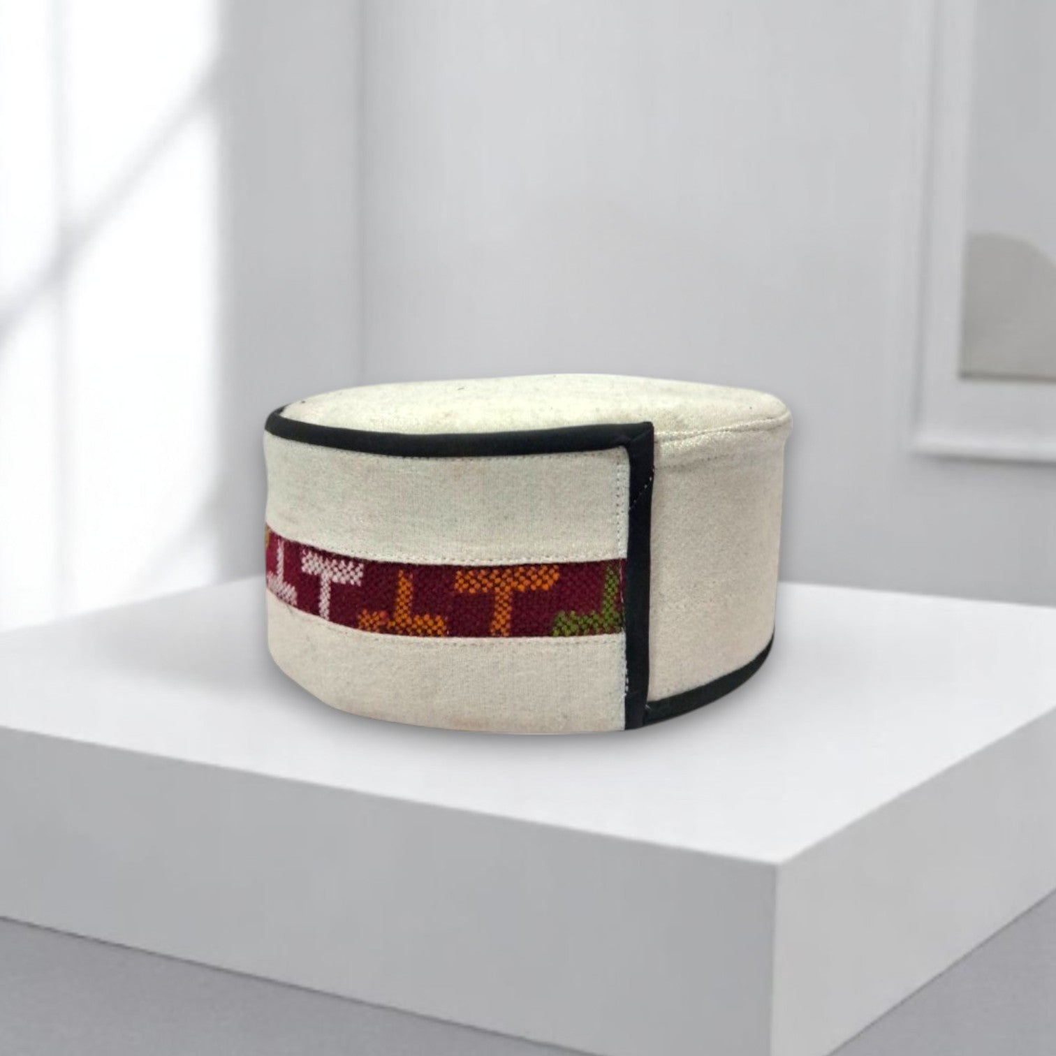 HIMACHALI CENTRE BORDER PATTI CAP BY HIMALYAN THREADS