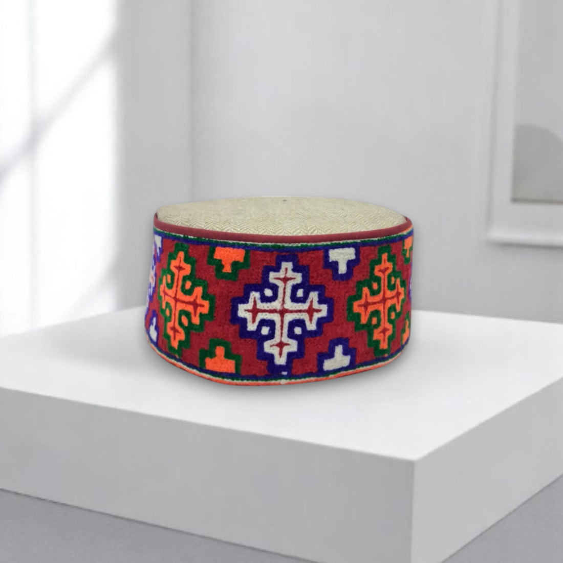 Himachali Elegant Look Cap With Kadhai border Unisex Cap