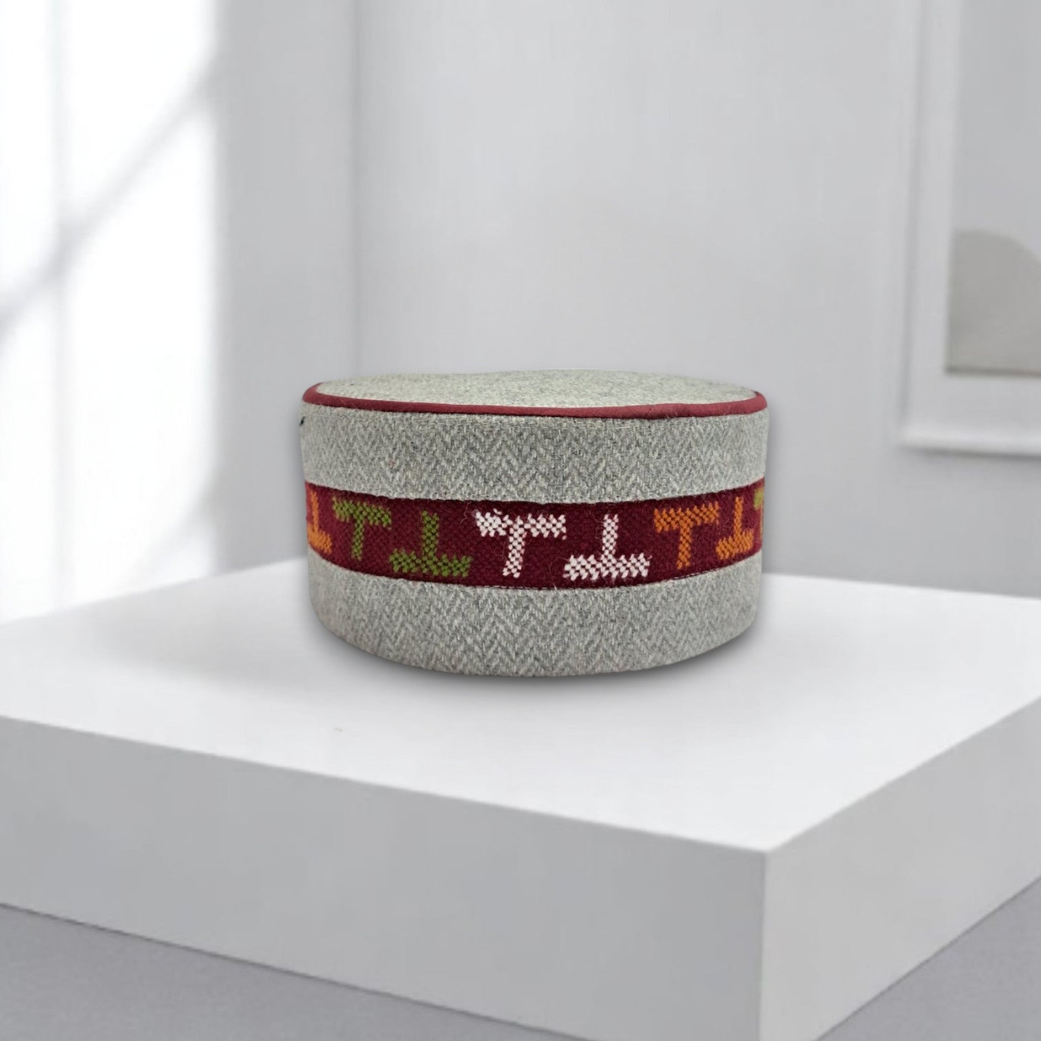 HIMACHALI CENTRE BORDER PATTI CAP BY HIMALYAN THREADS