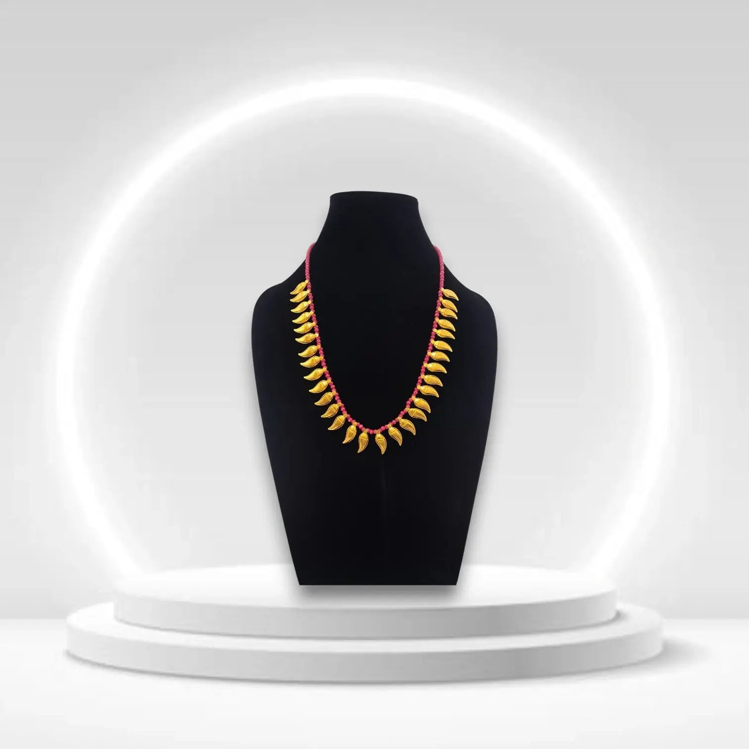 Himachali & Uttarakhand Traditional Champakali Amli Necklace with Beaded Mala | Gold-Toned Ethnic Jewelry for Women ✨💛🌸