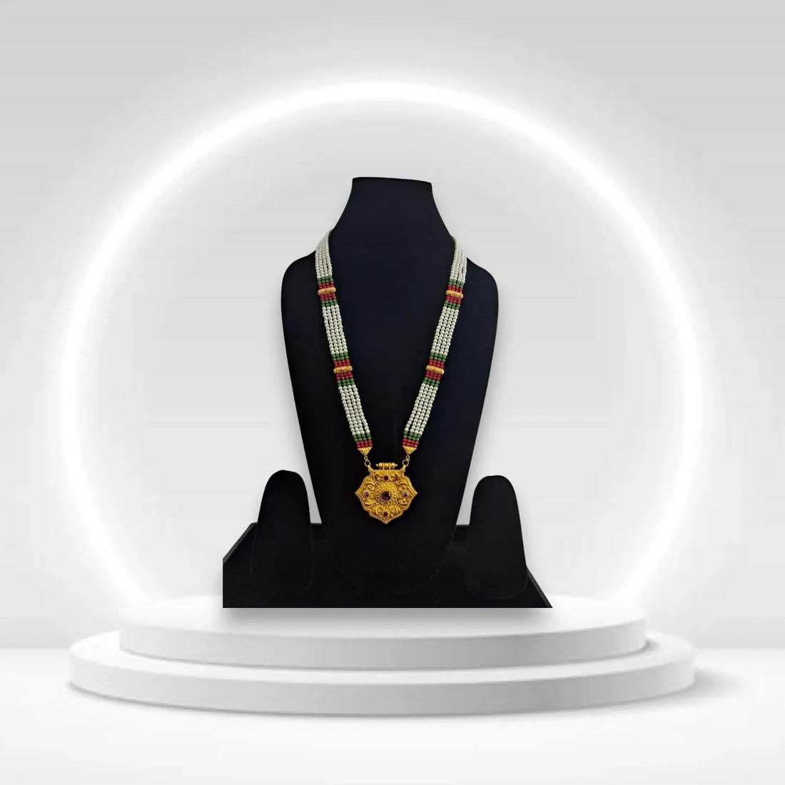 Himachali Traditional Ghau Necklace with Mala | Antique Golden Ethnic Tribal Jewelry for Women