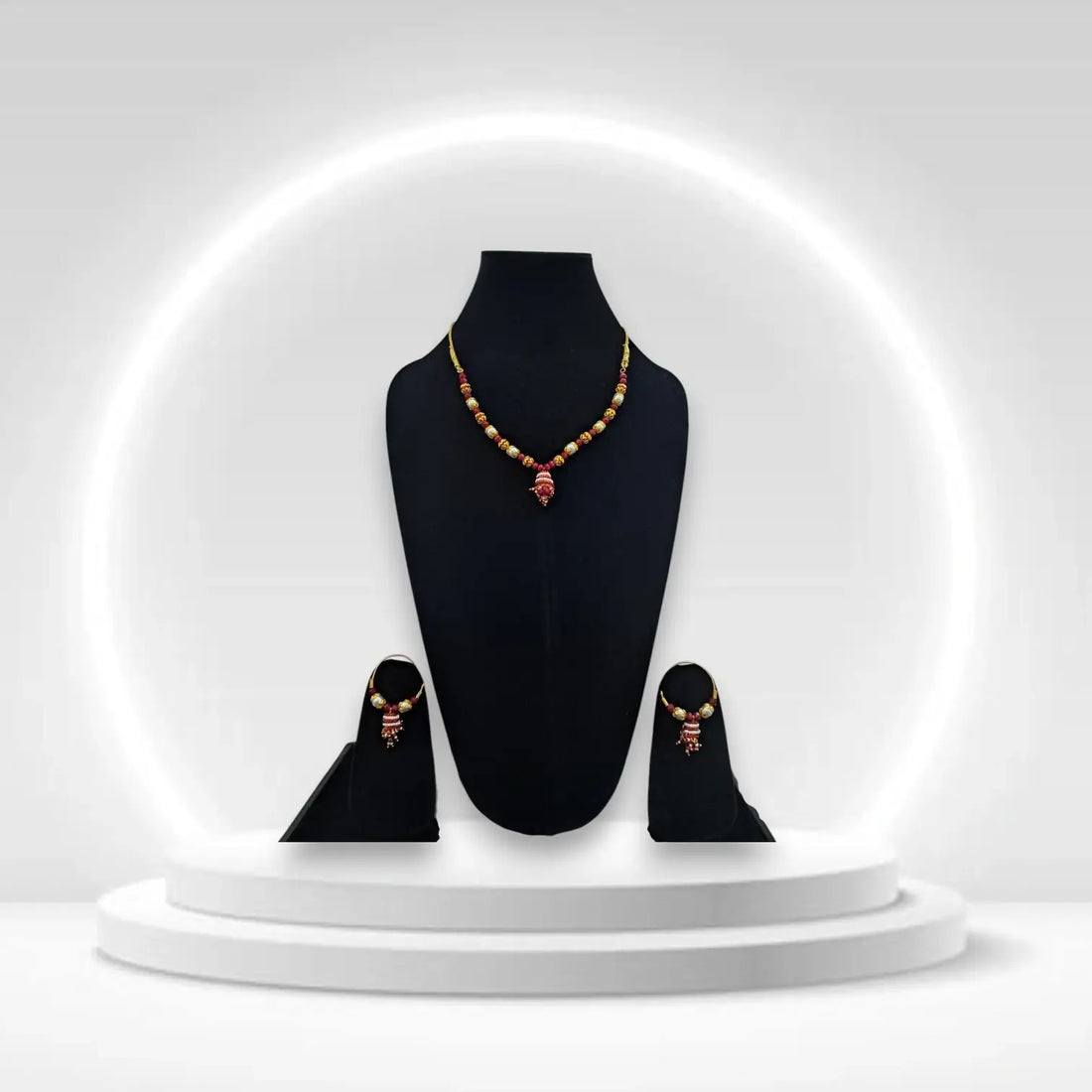 Himachali Traditional Bragar Set Necklace with Kan Baali | Handcrafted Gold-Toned Ethnic Jewelry for Women 💎✨🌸