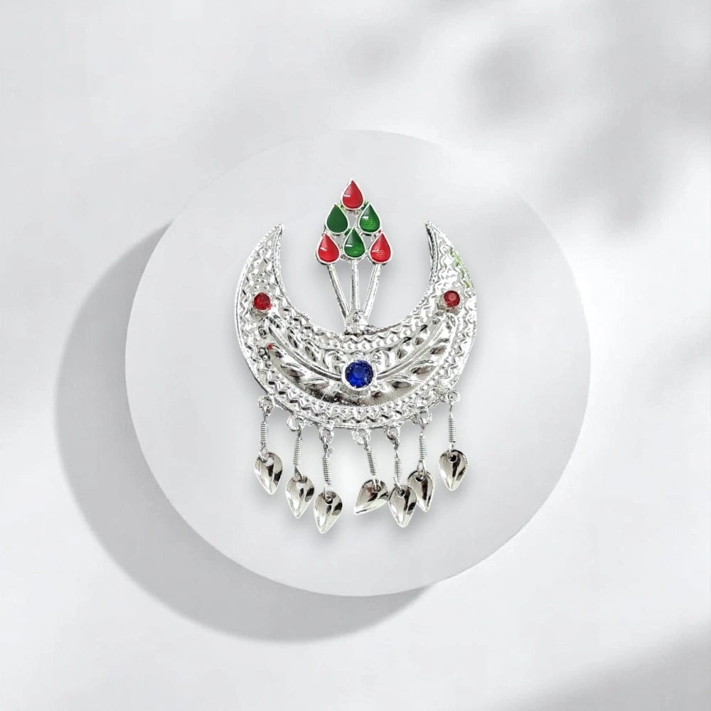 🌟 Authentic Himachali & Uttarakhandi Cap Kalgi Chand Brooch – Silver Pahadi Topi Accessory 🏔️👑 Traditional Kalgi for Kullu, Garhwali & Kumaoni Topi