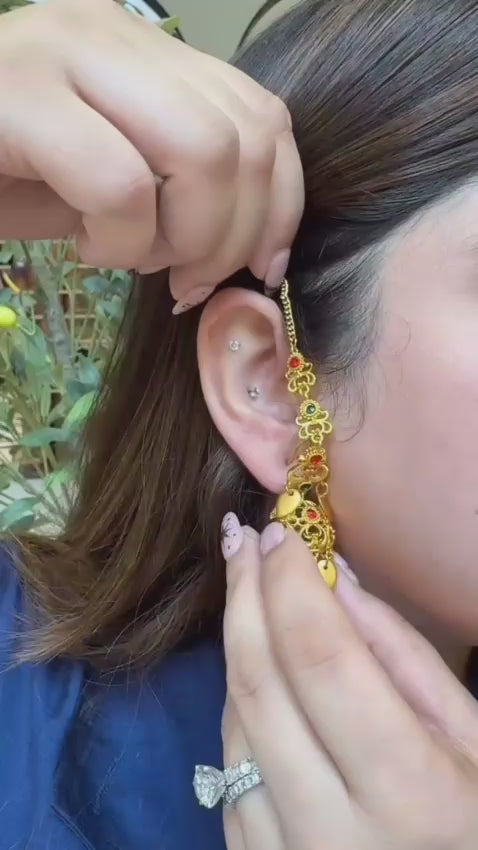 Authentic Kinnauri Jhumka Brass Earrings | Handmade Himachali Traditional Jewelry