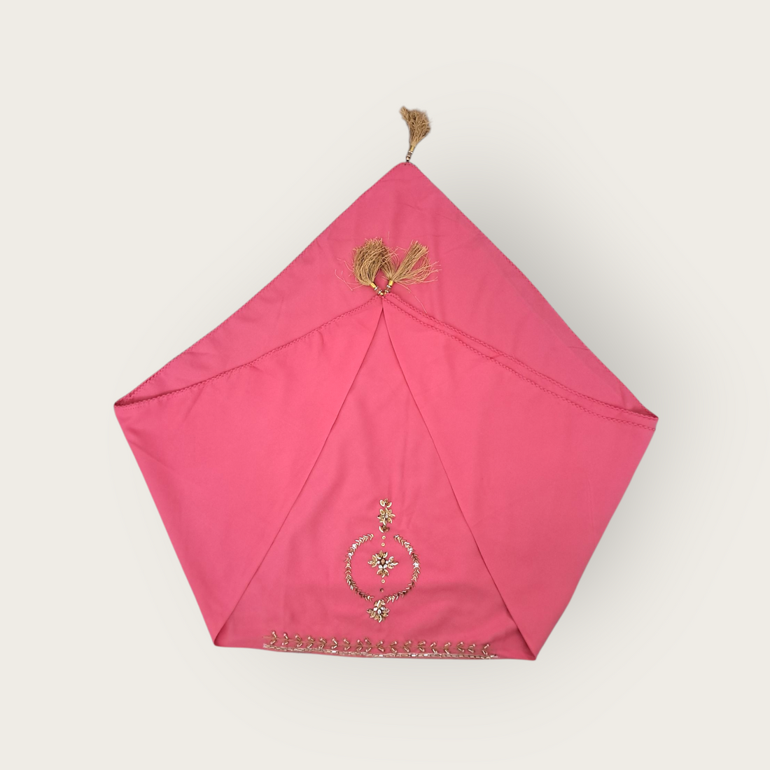 Himachali Traditional Dhatu Head Scarf for Women – Hand-Embroidered Rayon Fabric with Stone Work | Pahadi Cultural & Ethnic Wear