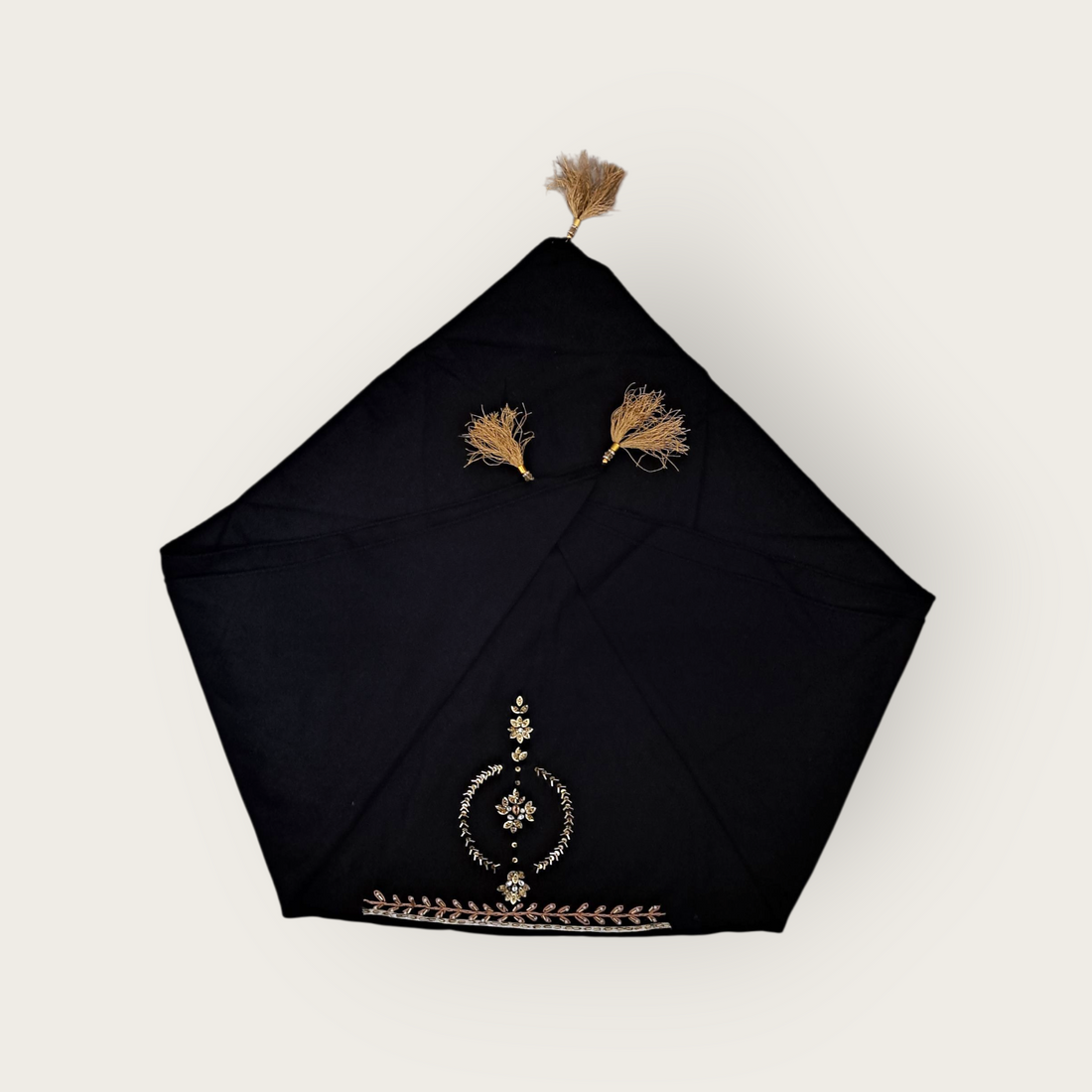 Himachali Traditional Dhatu Head Scarf for Women – Hand-Embroidered Rayon Fabric with Stone Work | Pahadi Cultural & Ethnic Wear