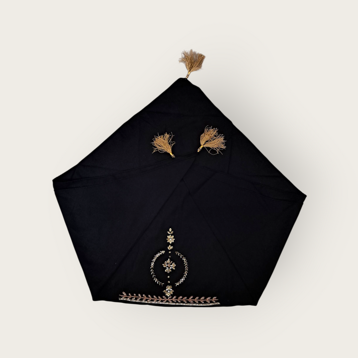 Himachali Traditional Dhatu Head Scarf for Women – Hand-Embroidered Rayon Fabric with Stone Work | Pahadi Cultural & Ethnic Wear