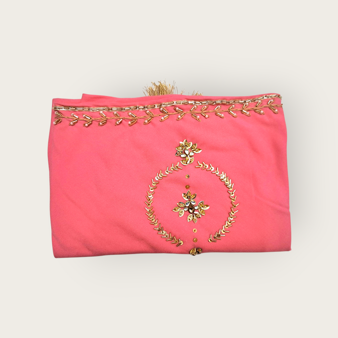 Himachali Traditional Dhatu Head Scarf for Women – Hand-Embroidered Rayon Fabric with Stone Work | Pahadi Cultural & Ethnic Wear