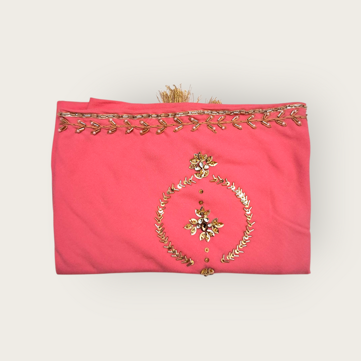 Himachali Traditional Dhatu Head Scarf for Women – Hand-Embroidered Rayon Fabric with Stone Work | Pahadi Cultural & Ethnic Wear