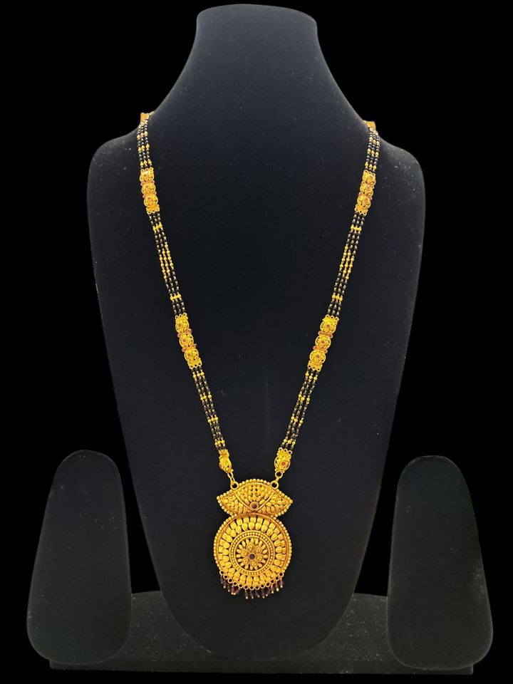 Matte Gold Long Chain Mangalsutra for Women | Lightweight Tarnish-Free Artificial Jewellery | Daily Wear Imitation Jewelry