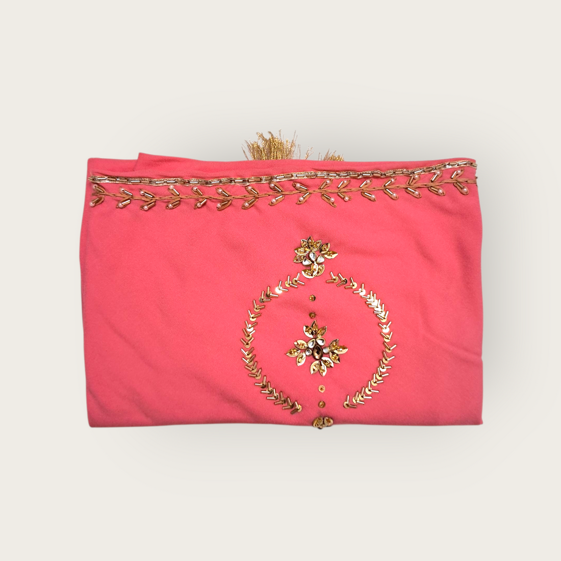 Himachali Traditional Dhatu Head Scarf for Women – Hand-Embroidered Rayon Fabric with Stone Work | Pahadi Cultural & Ethnic Wear
