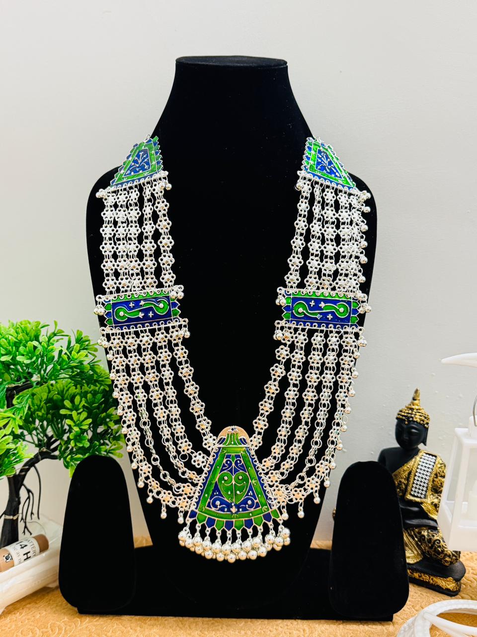 Traditional Himachali Chandrahaar - Authentic Silver-Finish Jewellery by Himalyan Threads for Wedding & Festival Wear Chandrahaar Only