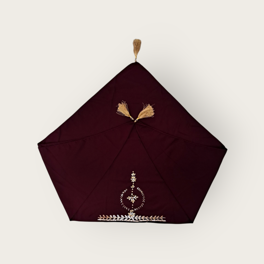 Himachali Traditional Dhatu Head Scarf for Women – Hand-Embroidered Rayon Fabric with Stone Work | Pahadi Cultural & Ethnic Wear