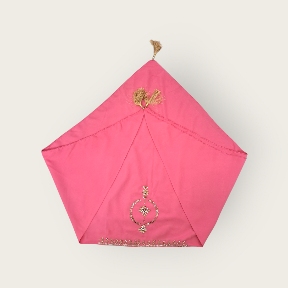 Himachali Traditional Dhatu Head Scarf for Women – Hand-Embroidered Rayon Fabric with Stone Work | Pahadi Cultural & Ethnic Wear