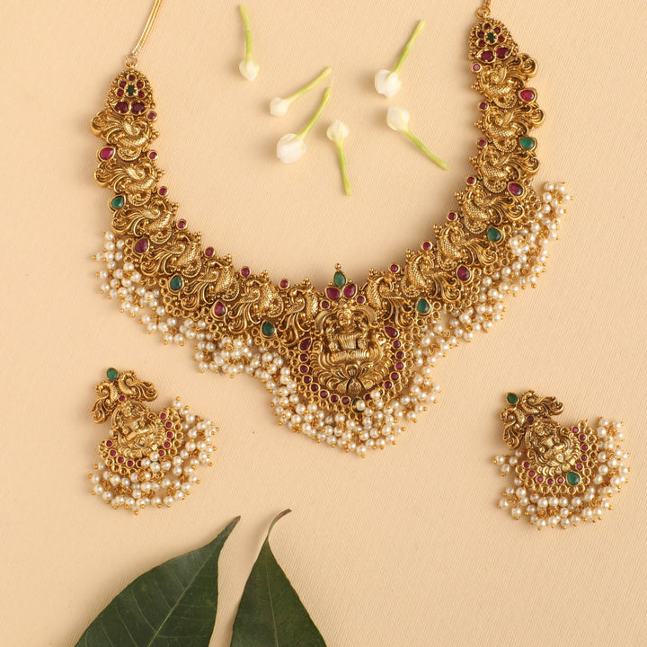 Temple Jewellery Set – Antique Brass Finish | Himalayan Threads