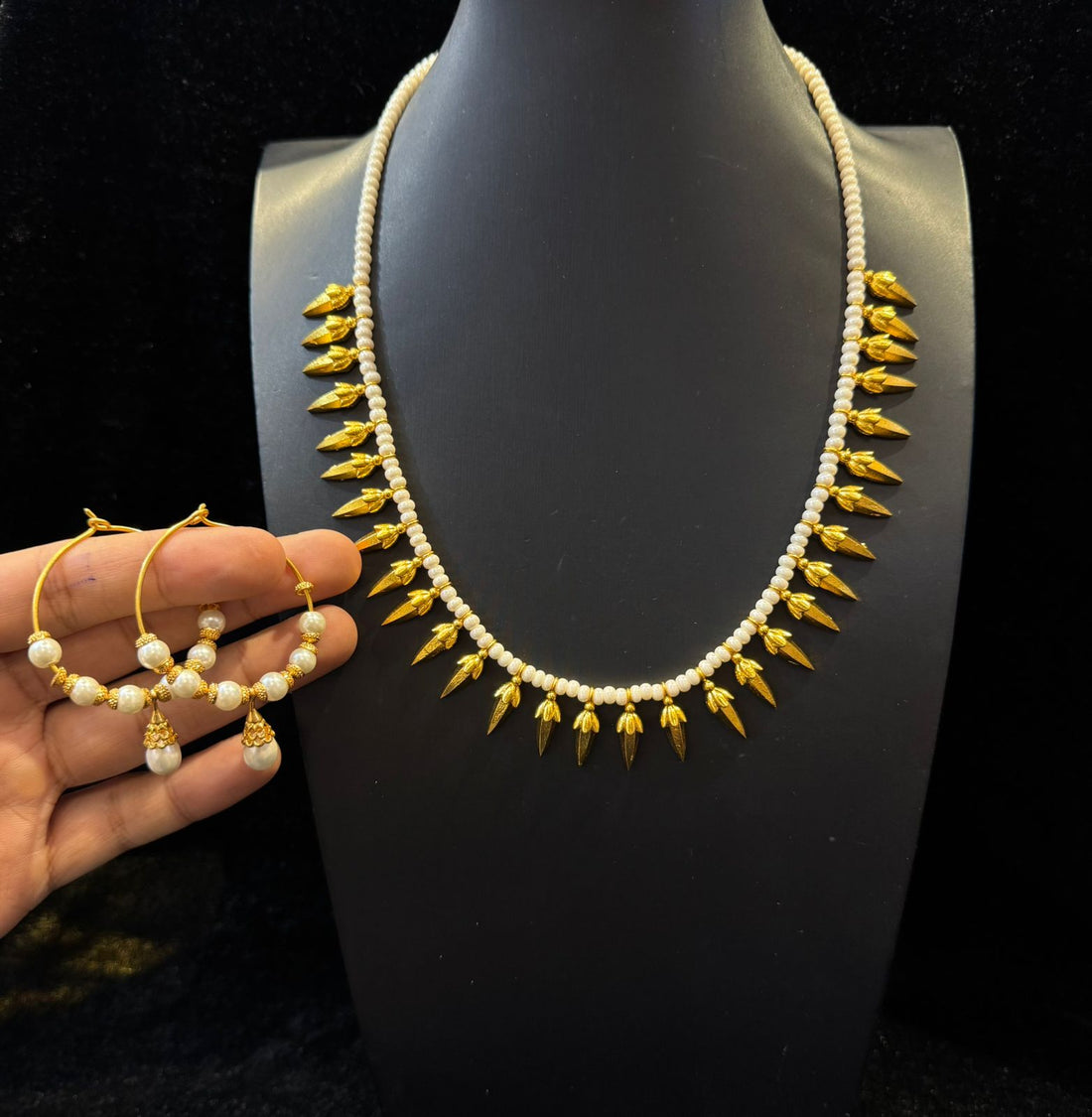 Himachali & Uttarakhand Traditional Champakali Amli Necklace with Earrings | Gold-Toned Ethnic Jewelry for Women